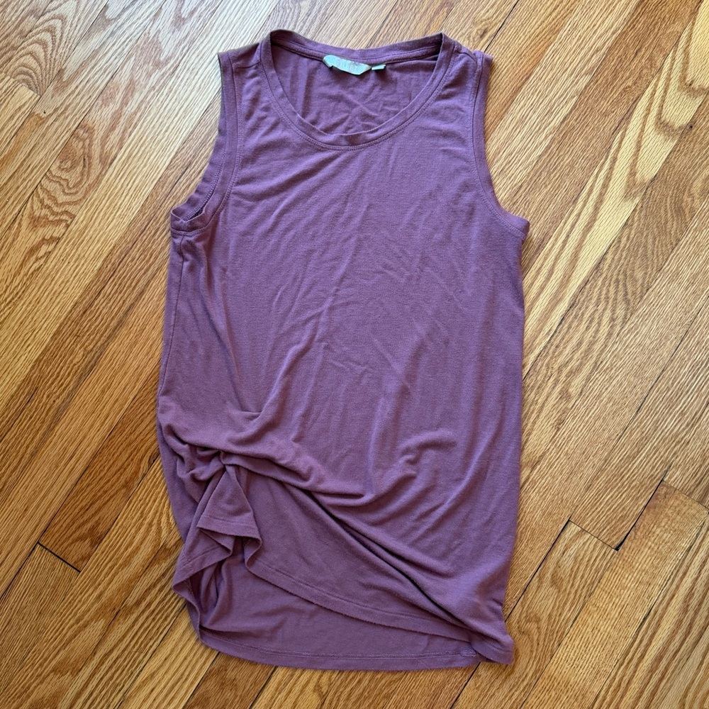 Athleta | Sleeveless Tank Top with Side Ruching | Mauve | Size S